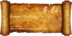 Gayer Csilla névjegykártya