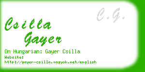 csilla gayer business card